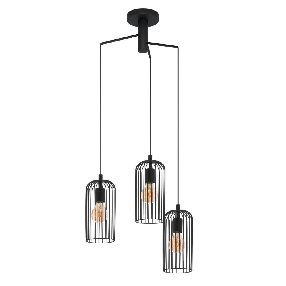 Eglo 3-lichts hanglampRoccamena 1 zwart - 43686